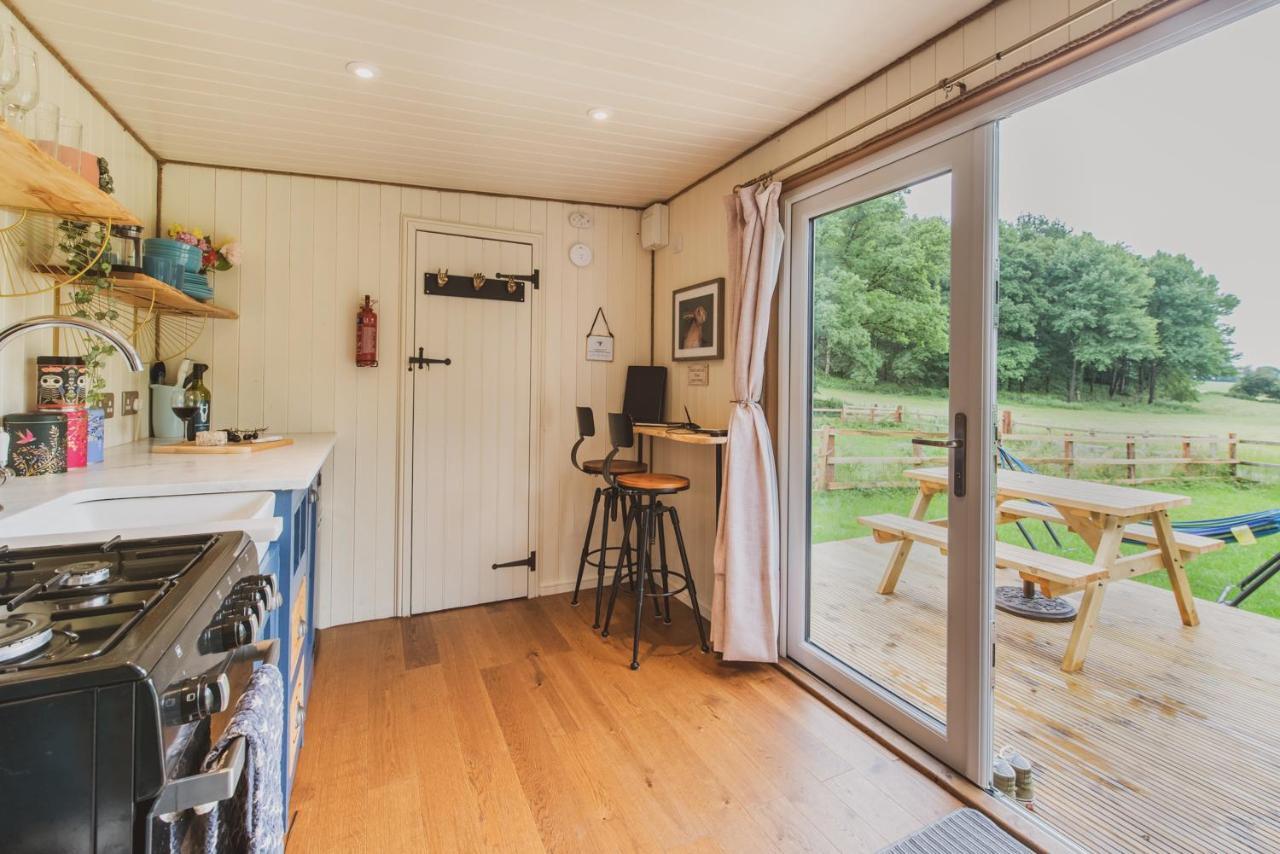 וורמינסטר Hidden Wood Glamping And The Hideaway Cabin מראה חיצוני תמונה